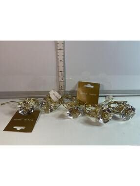Jaclyn  Smith Diamond Ring Napkin Holders/Ornaments 5 Pieces